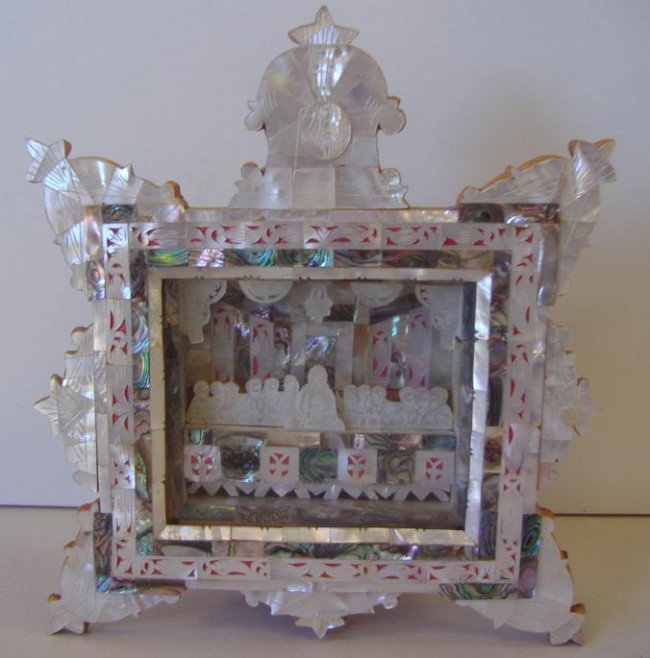 Mother of Peal Last Supper in Shadow Box Frame