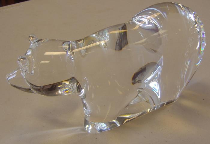 Steuben Great Bear Glass Sculpture, style 8739 - 2