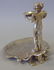 66: Art Nouveau Silvered Metal Female Formed Tray - 3