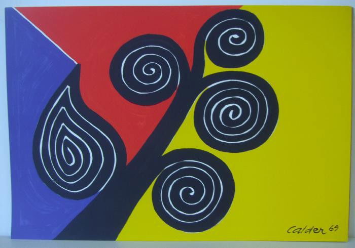 Alexander Calder Lithograph, "Autumn Harvest": Alexander Calder lithograph titled Autumn Harvest, year 1969. Signed in the plate. Measures 17.5" x 25.5". Unframed.