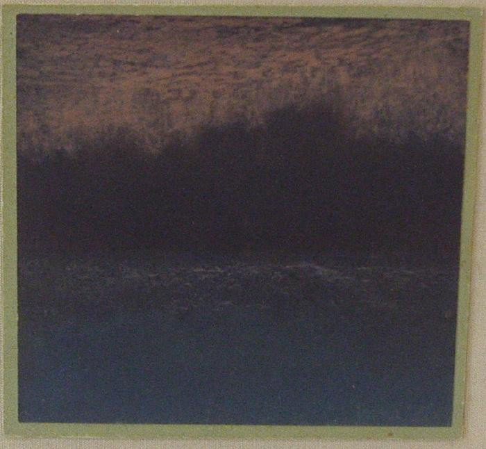 Wesley Wehr (1929-2004), Dark Forest, 1969: Framed mixed media, gouache on paper by NW artist Wesley Wehr. The painting is titled Dark Forest and dated 1969. Signed by the artist lower right corner. Measures 4" x 4.25". The framed measurement, 
