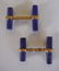 79: Tiffany 14K Gold & Lapis Lazuli Cufflinks & Studs - 2