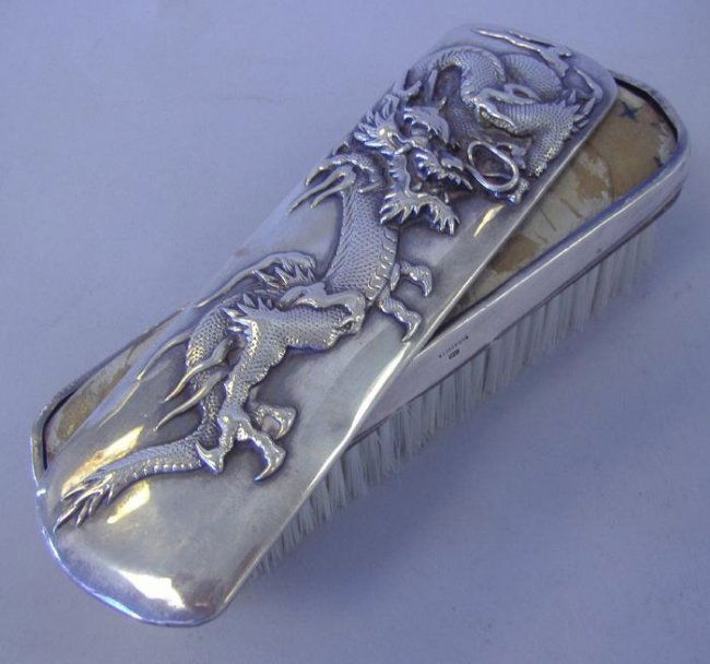 43 Musashiya Japanese Export Silver 10pc Vanity Set Lot 43