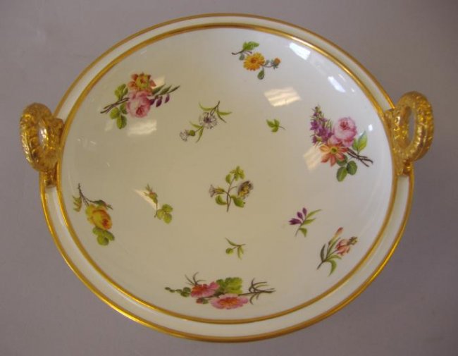 67 Sevres Porcelain Footed Comport Compote Bowl Lot 67