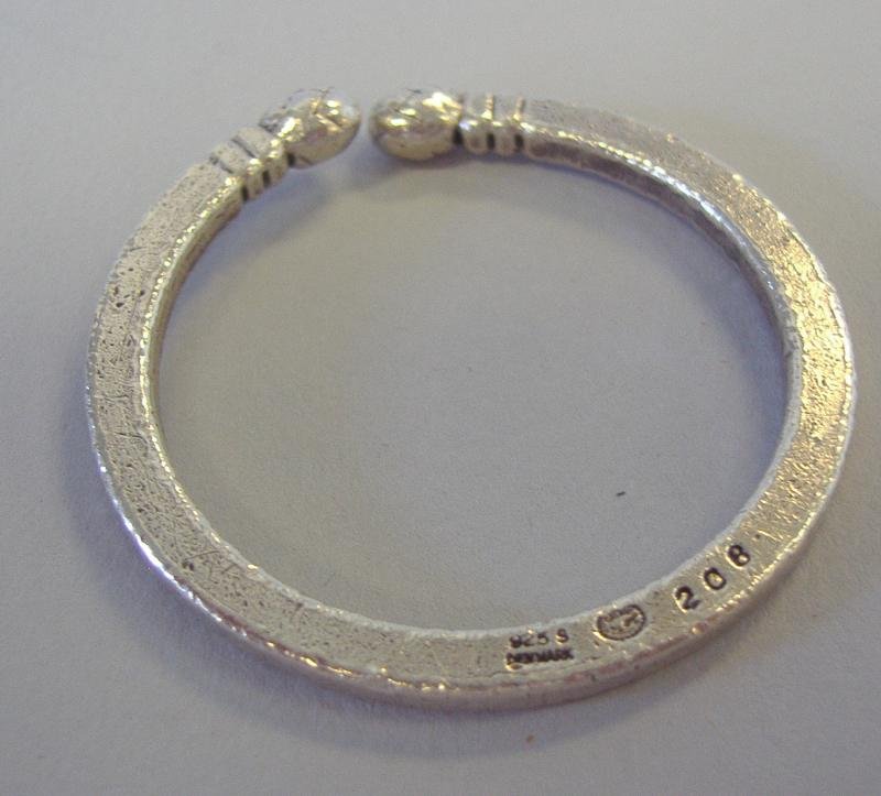 Georg Jensen Sterling Silver Key Chain Ring: Measures 1.5" in diameter. Stamped Georg Jensen and 925S, Denmark.