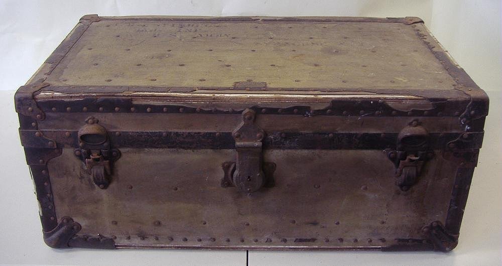 General Joseph Warren Stilwell, his Army Trunk: Stenciled Army trunk owned by 4 Star General Joseph Warren Stilwell (1883-1946). The trunk "Neverbreak Trunks", Manufactured by L. Goldsmith and Son, Newark, New Jersey. Measures 31" long, 17" deep an
