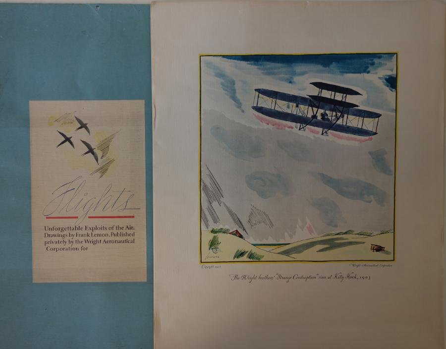 7 Wright Aeronautical Corporation Lithographs 1928