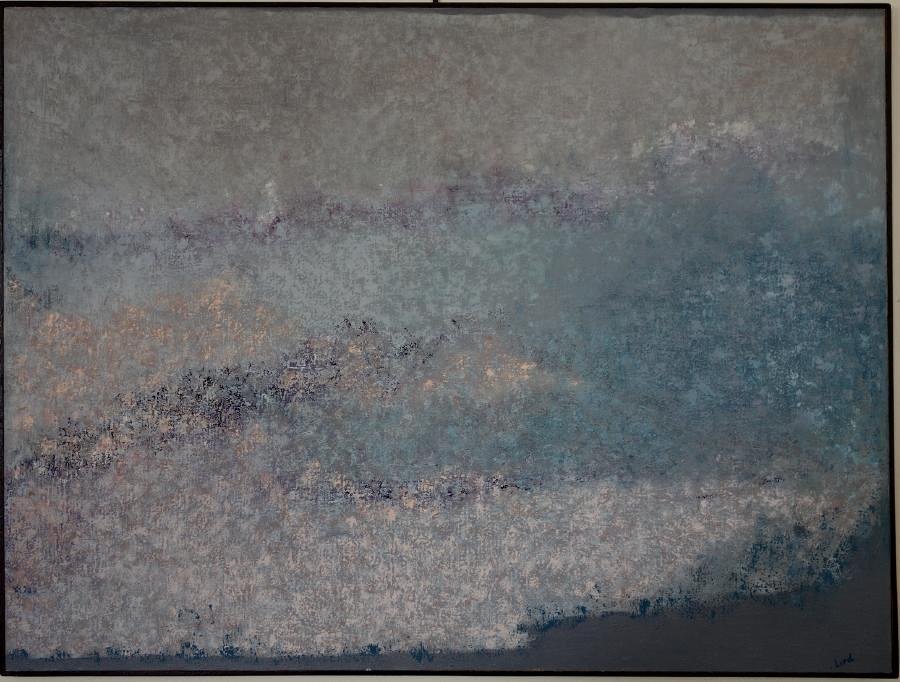 Marilee Lord, Abstract Painting: Framed oil and acrylic on canvas by Washington artist Marilee Lord. The abstract painting is signed lower right and measures 30" x 39.75". Framed measurement 31" x 40.5".