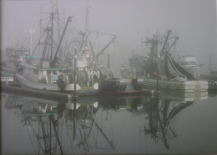 Bruce Sanford, Westport Morning: Photograph titled Westport Morning, by Pacific Northwest photographer Bruce Sanford ( Olympia, Washington ), Image Northwest. The image measures 9.75" x 13.75". Matted measurement, 16" x 20". Unframed