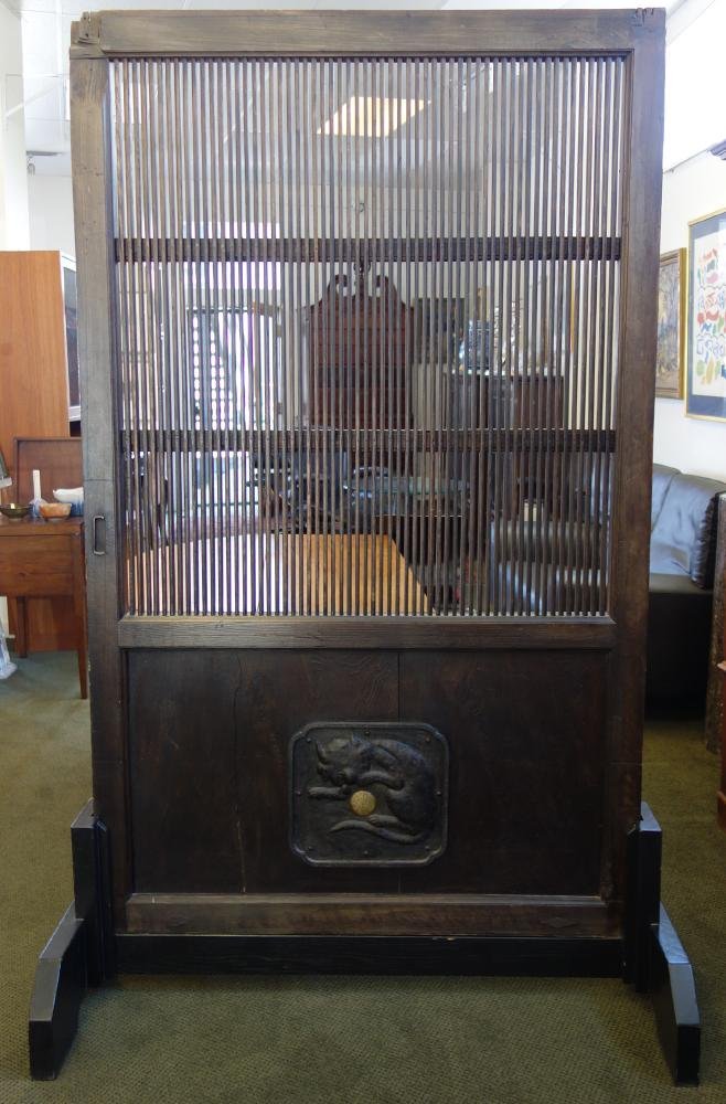 Japanese Sliding Wood Door Panel with Stand (1 of 3)