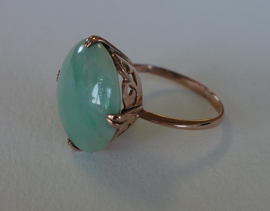 Antique Jade & Rose Gold Ring (1 of 3)