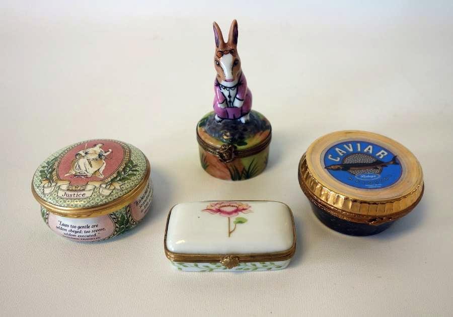 4 Enamel Boxes, Halcyon Days & Limoges (1 of 5)