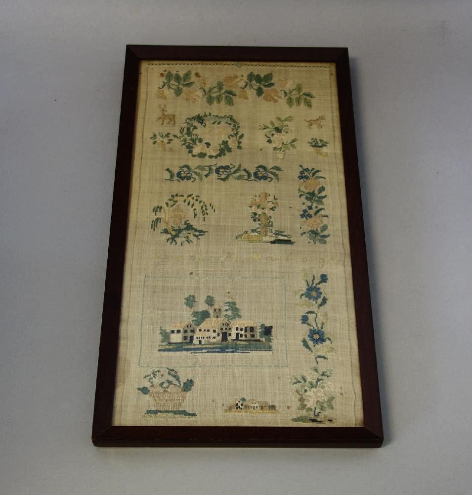 19thc Needlework Sampler, Franziska Kalberer (1 of 4)
