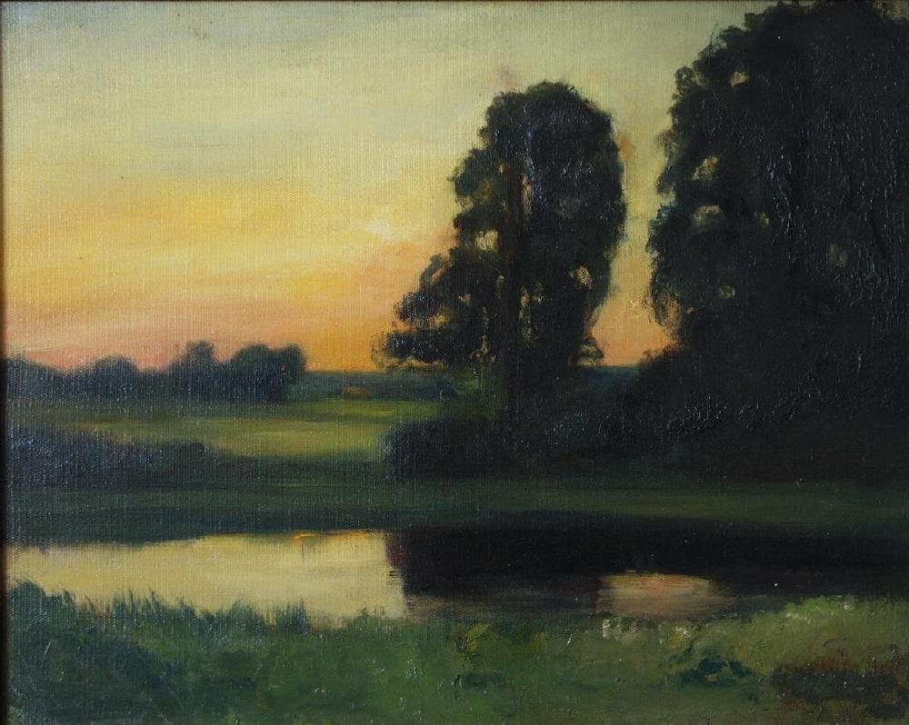 Max Weyl (1837-1914) Potomac Sunset Landscape (1 of 4)
