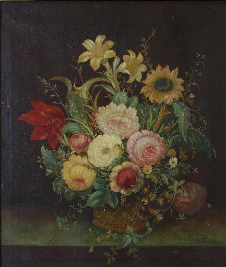 19thc Polish Artist W.Aupiszczek Floral Still Life (1 of 4)