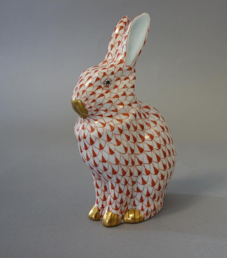Herend Porcelain Handpainted Rabbit (1 of 3)