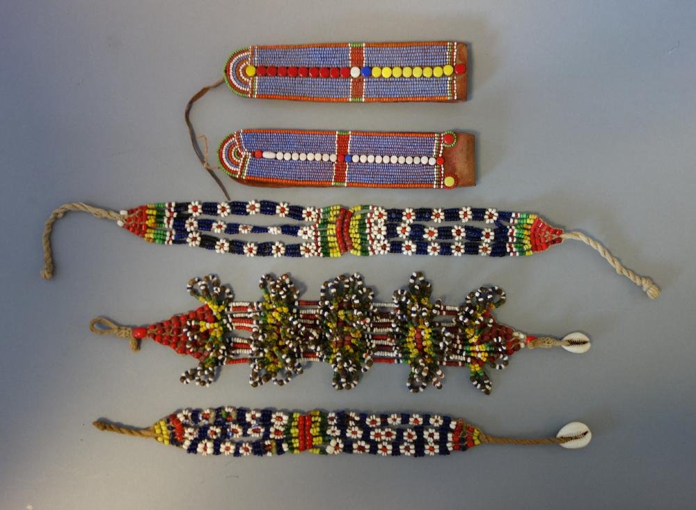 African Tribal Masai Beaded Necklaces, Bracelet + (1 of 4)