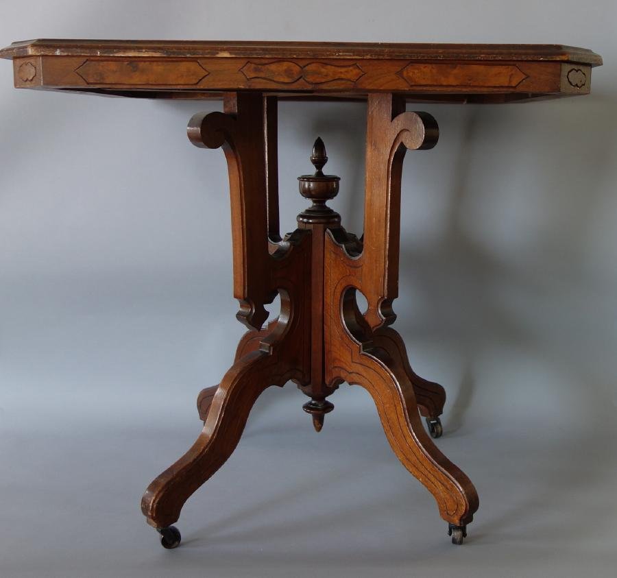 19thc Eastlake Walnut Table (1 of 2)