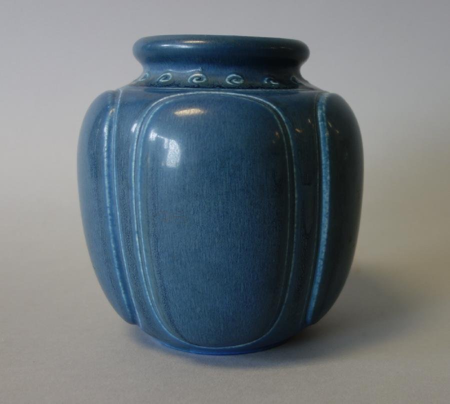 Rookwood Pottery Matte Blue Vase, 1928