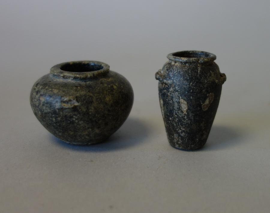 2 Pre Dynastic Egyptian Cosmetic Vessels, c3000 BC (1 of 3)