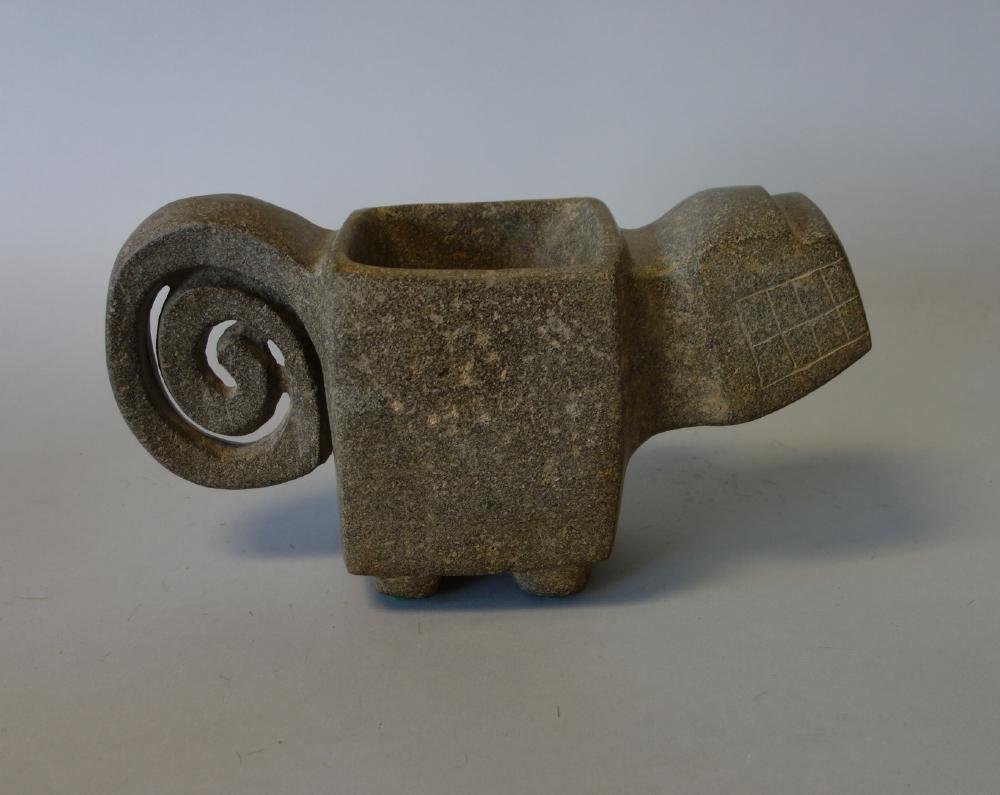 Jaguar Mortar, Chorrera, 1200-300 BC Throckmorton (1 of 5)