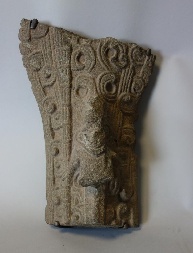 Veracruz Stone Palma Fragment, ex - Sotheby's (1 of 2)