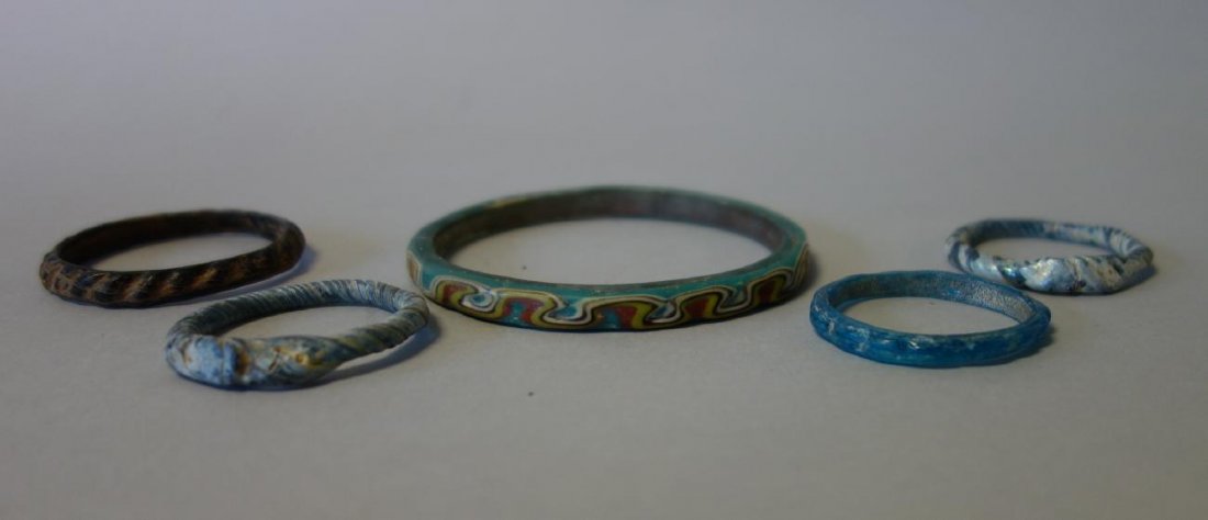 5 Ancient Roman Glass Bangle Bracelets (1 of 3)