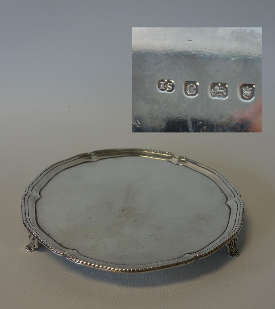 George III Sterling Silver Salver, John Scofield (1 of 3)