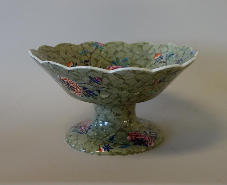 19thc Spode Tumbledown Dick Centerpiece Bowl (1 of 4)