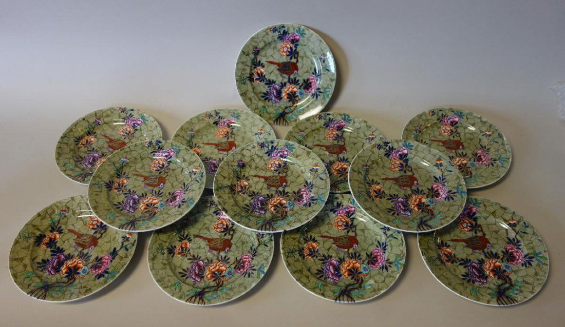 12-19thc Spode Tumbledown Dick Dessert Plates (1 of 5)
