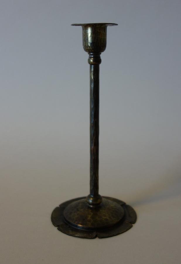 Roycroft Hand Hammered Copper Candlestick (1 of 2)