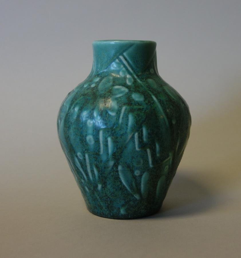 Rookwood Pottery Matte Turquoise Vase, 1931 (1 of 2)