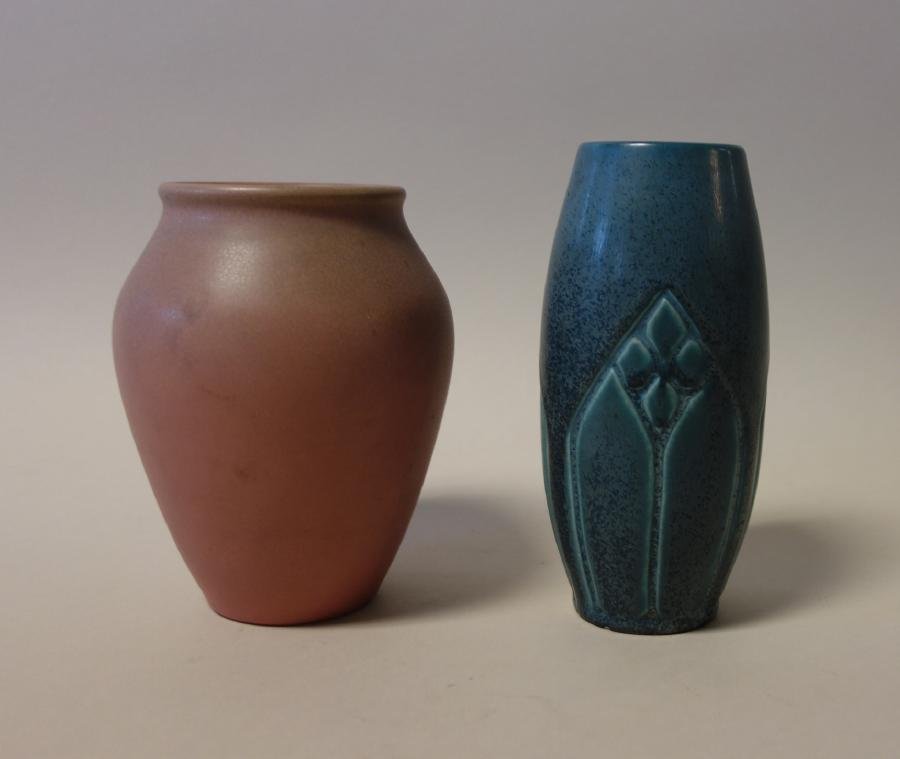 Two Rookwood Pottery Mat Glaze Vases (1 of 3)