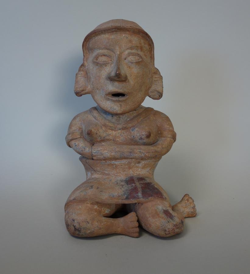 Pre Columbian Pottery Female Figure, Mexico (1 of 2)