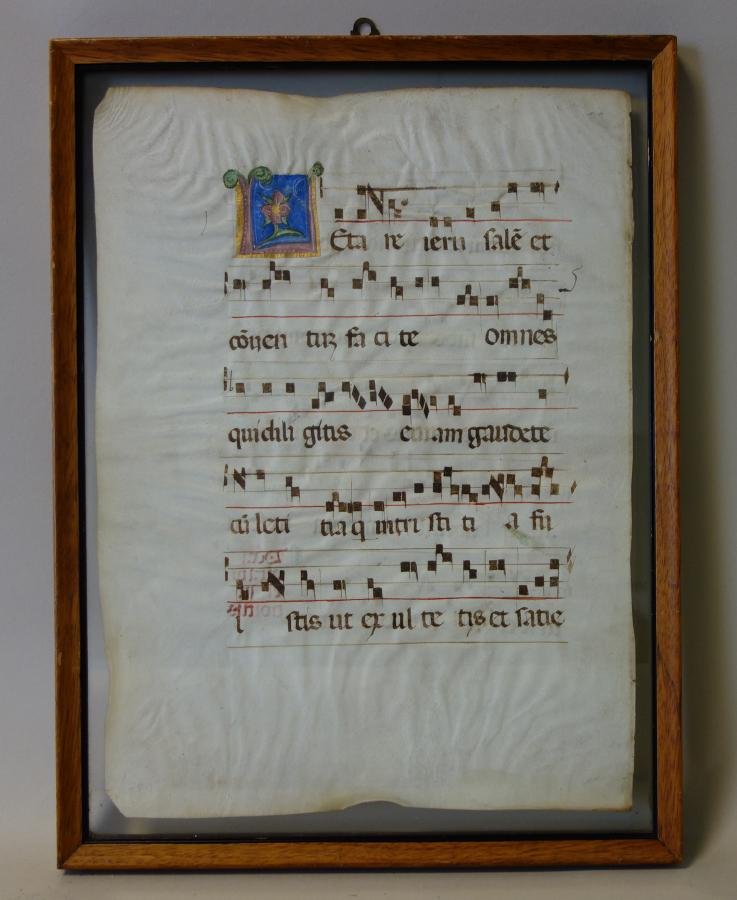 Antiphonal Leaf Manuscript on Parchment (1 of 5)