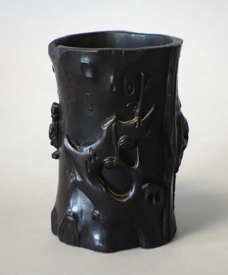 Fine Chinese Zitan / Iron Wood Brush Pot (1 of 4)