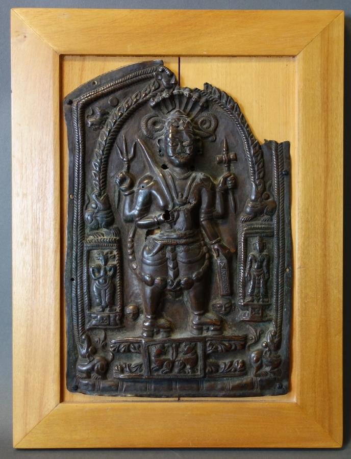 Indian / Nepalese Antique Bronze Plaque (1 of 2)