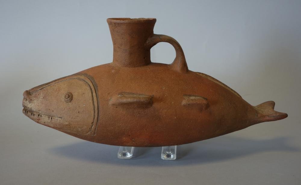Huari Ceramic Single Spout Fish Vessel, 750-1100AD (1 of 7)