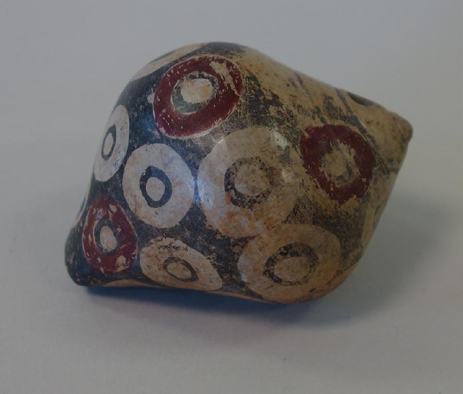 Pre Columbian Ceramic Ocarina, Shell Form (1 of 6)