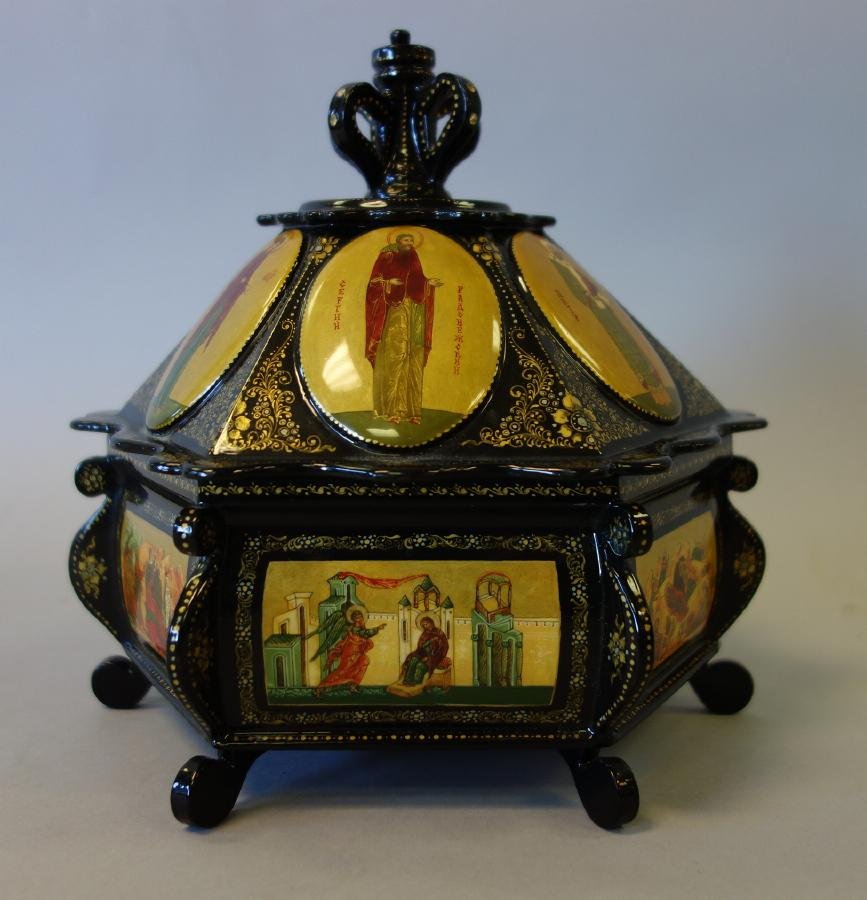 Large Russian Lacquer Icon Box, Life of Jesus (1 of 8)