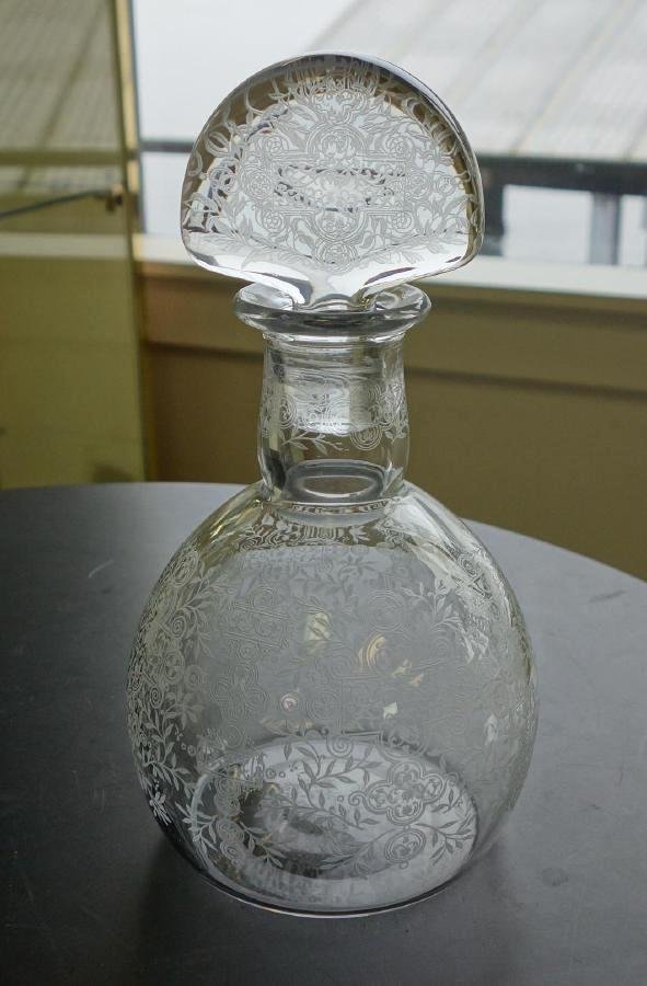 Baccarat Acid Etched Crystal Decanter, Foliate (1 of 1)