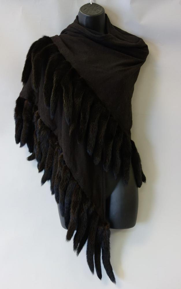 Birger Christensen Mink & Cashmere Cap Shawl (1 of 4)