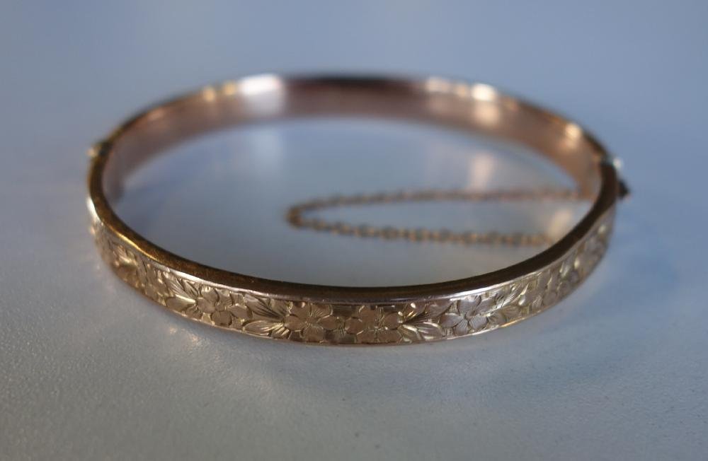 English 9K Gold Cuff Bracelet (1 of 1)