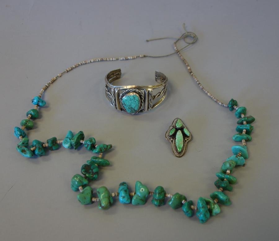 Navajo Sterling & Turquoise Jewelry, Juan Willie (1 of 3)