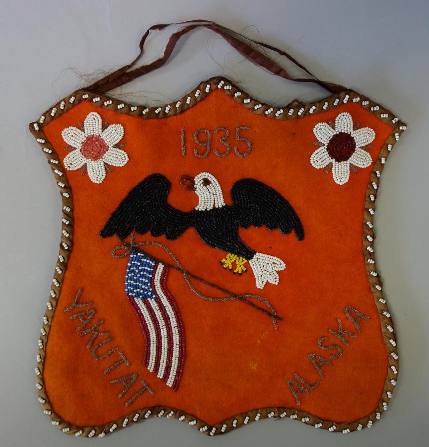 Tlingit Beaded Pouch, Yakutat Alaska, 1935 (1 of 4)