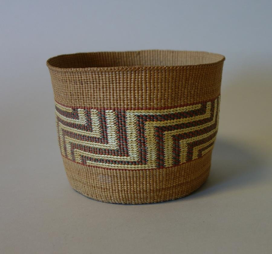 Tlingit Northwest Coast Polychrome Basket (1 of 3)