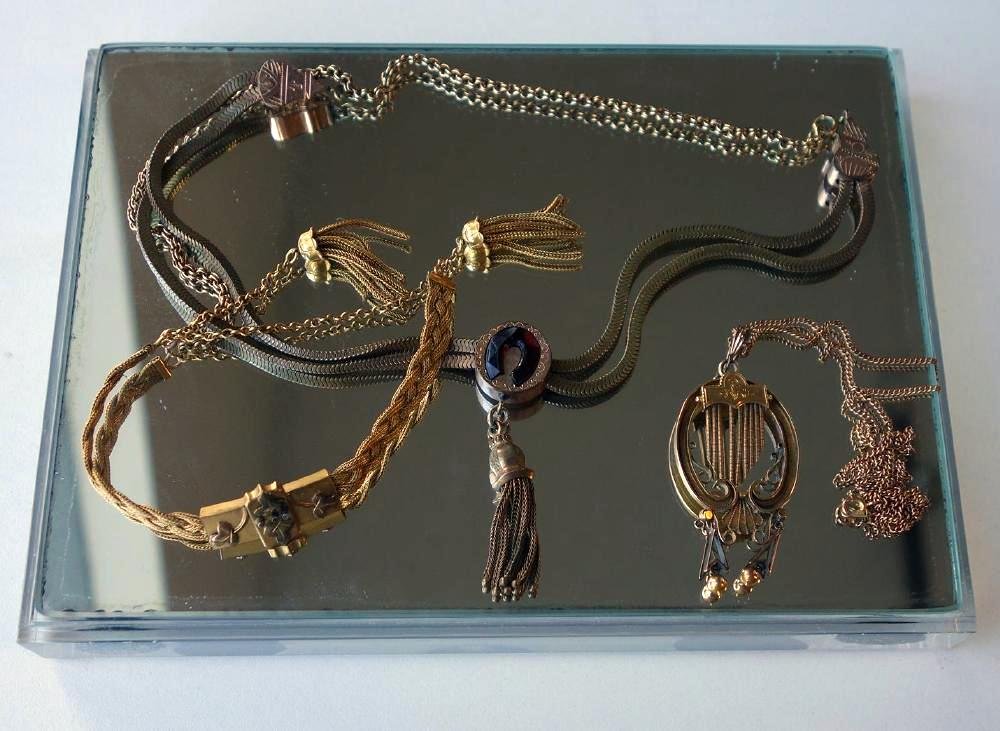 Victorian Gold Mesh Bracelet & Necklaces (1 of 1)