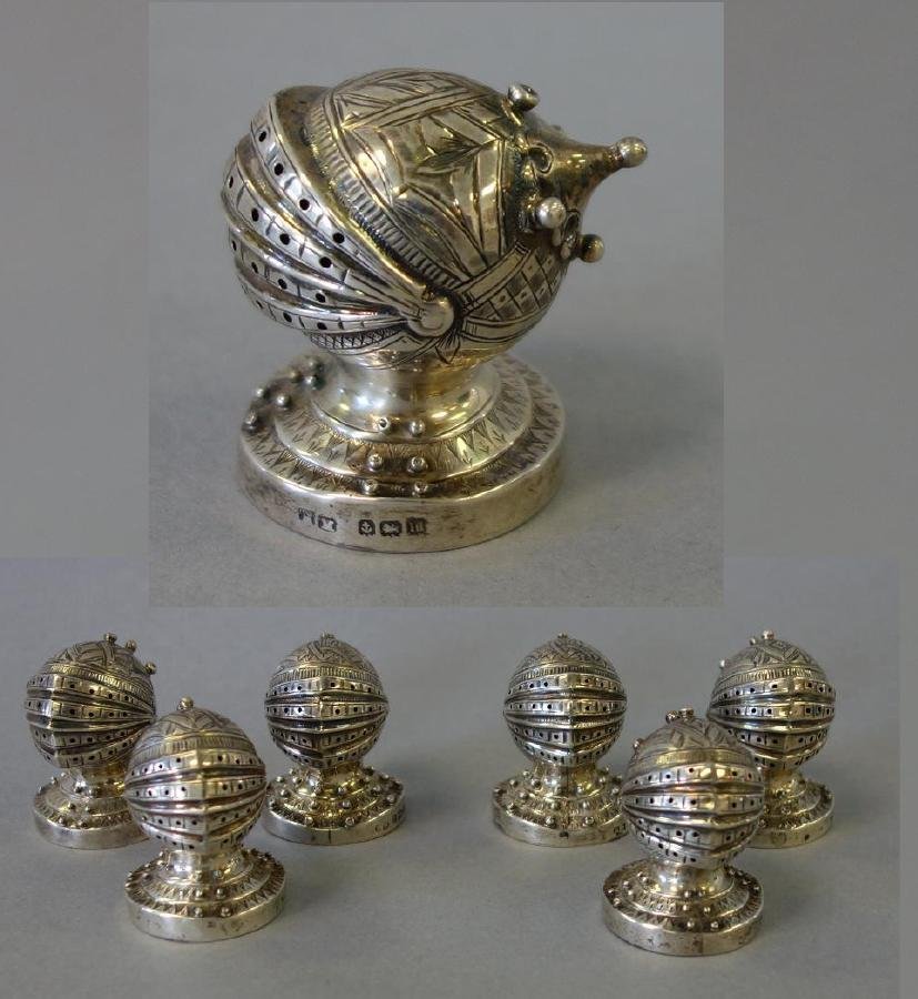 6 English Sterling Armour Helmet Salts (1 of 4)