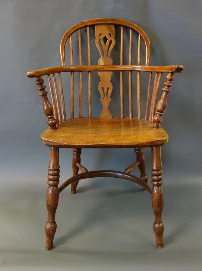 19thc English Low-Back Windsor Armchair (1 of 1)