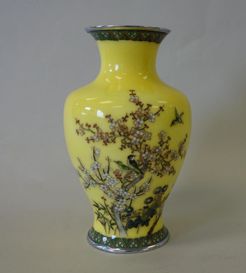 Japanese Cloisonne Enamel Shippo Ware Vase (1 of 4)